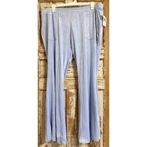Juicy by Juicy Couture Velour Flare Track Pant - Blue - 2x (20-22)